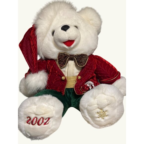 Holiday Snowflake TEDDY BEAR 21" plush stuffed Christmas DanDee- 2002 collectibl - Picture 12 of 14